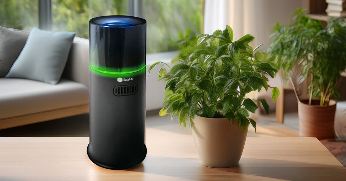 air quality monitor in an indoor space